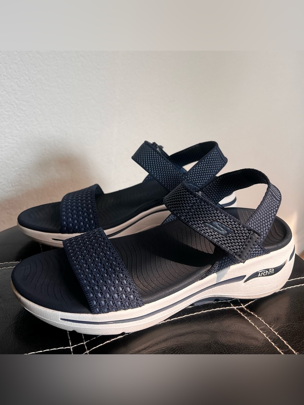 Skechers Navy and White Arch Fit Sport Sandals